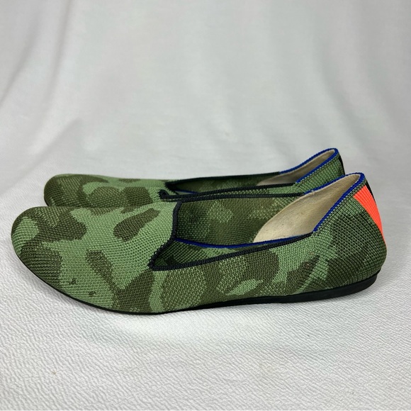 Rothy's The Loafer Women's Olive Green Camo Slip On Flats Shoes US Size 7.5 - Picture 3 of 9
